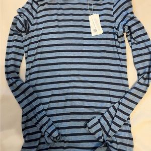 Vince Striped Pullover Top NWT Size Large